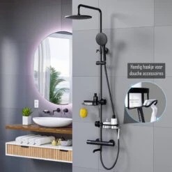 Nolad® - Doucherek Hangend - Doucherek Zonder Boren - Keukenrek - Gootsteen Organizer - Badkamer Accessoires - Zwart 11 Nolad® - Doucherek Hangend - Doucherek Zonder Boren - Keukenrek - Gootsteen Organizer - Badkamer Accessoires - Zwart -Badkamer Product Winkel 1200x1200 1768