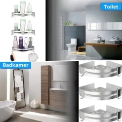 BrandtBergkamp RVS Doucherek 3 Laags – Zonder Boren – Doucherek Hangend – Badkamerrek Zilver -Badkamer Product Winkel 1200x1200 1789