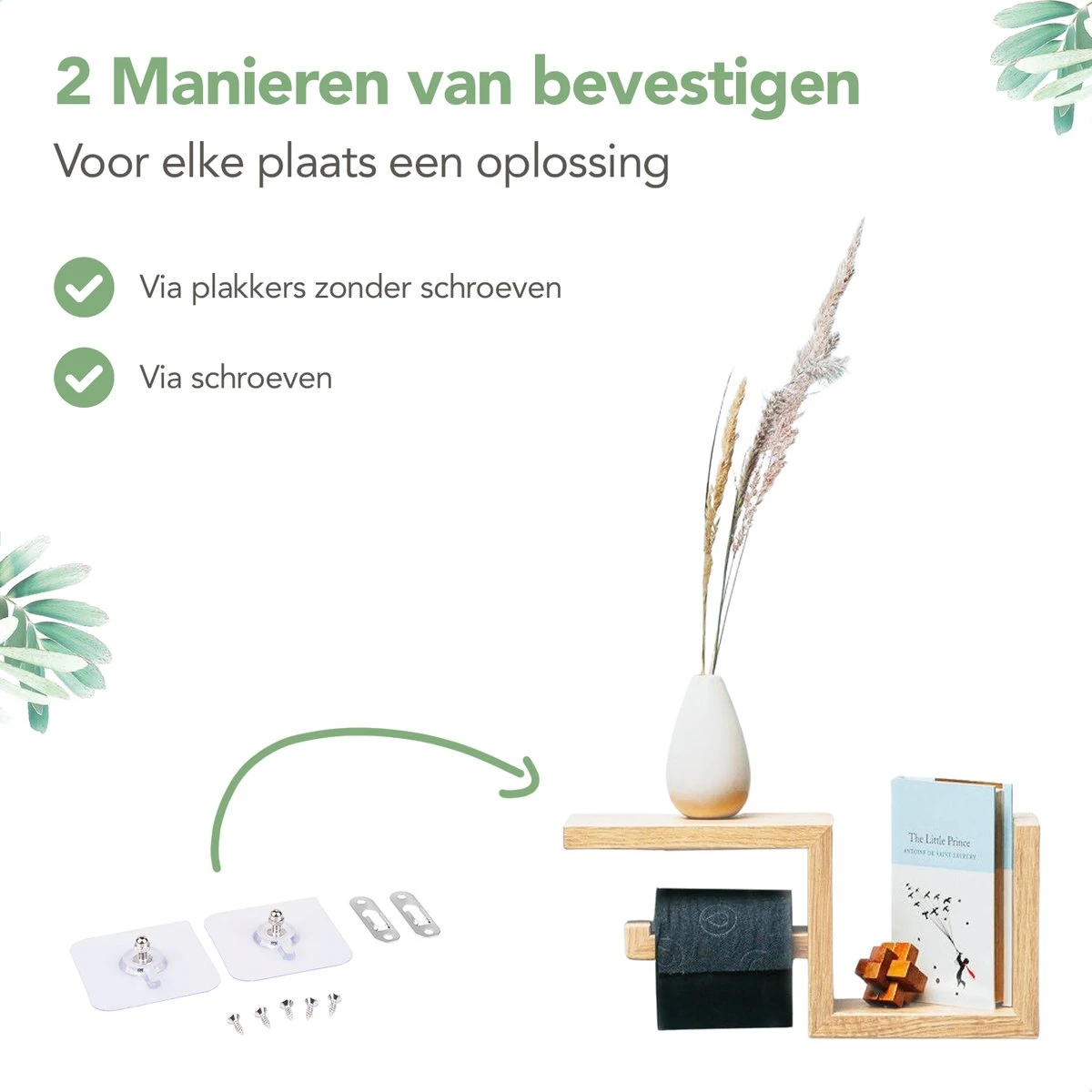 Premium Toiletrolhouder Met Plankje Zonder Boren (incl. Zuignappen En Schroeven) - WC Rolhouder - Toiletpapierhouder Staand | B&H 4 Premium Toiletrolhouder Met Plankje Zonder Boren (incl. Zuignappen En Schroeven) - WC Rolhouder - Toiletpapierhouder Staand | B&H - Afbeelding 2