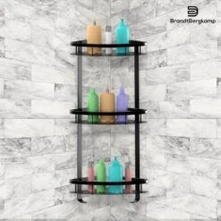 BrandtBergkamp Doucherek Zonder Boren – Badkamerrek – 3 Laags – Zwart -Badkamer Product Winkel 1200x1200 1792