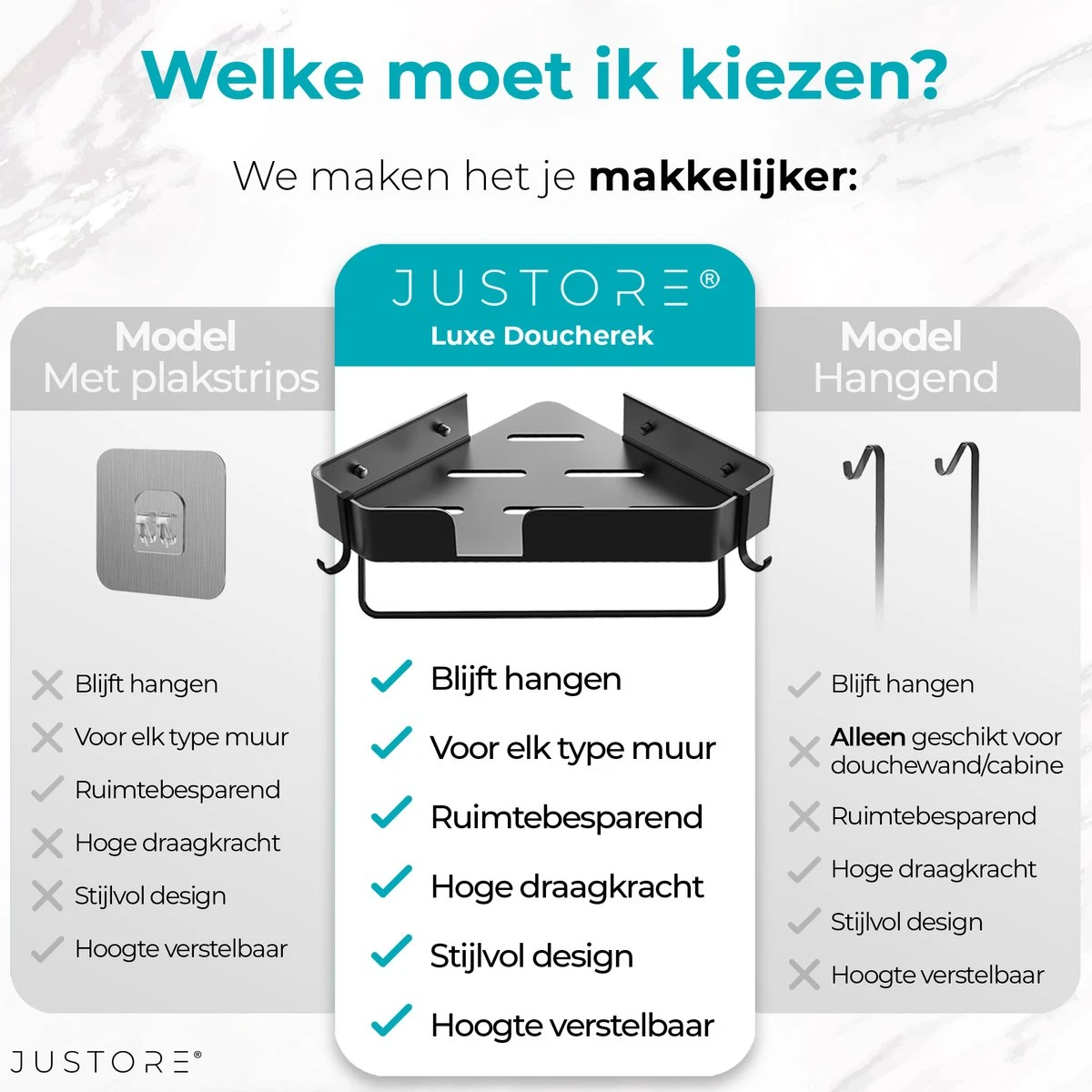 Luxe Doucherek Zonder Boren – 1/2/3 Laags – 32 Cm – Hangend – Aluminium – Zwart 14 Luxe Doucherek Zonder Boren – 1/2/3 Laags – 32 Cm – Hangend – Aluminium – Zwart - Afbeelding 12