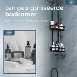 Merkloos Doucherek Zonder Boren Zwart - 30 Dagen Uitproberen -Doucherek Hangend - Badkamer Accessoires - RVS - 2 Laags 15 Merkloos Doucherek Zonder Boren Zwart - 30 Dagen Uitproberen -Doucherek Hangend - Badkamer Accessoires - RVS - 2 Laags -Badkamer Product Winkel 1200x1200 1842