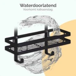 Goliving Doucherek - Doucherek Zonder Boren - Hangend Doucherek - RVS - Twee Laags - Zwart 12 Goliving Doucherek - Doucherek Zonder Boren - Hangend Doucherek - RVS - Twee Laags - Zwart -Badkamer Product Winkel 1200x1200 1852