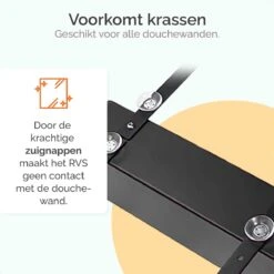 Goliving Doucherek - Doucherek Zonder Boren - Hangend Doucherek - RVS - Twee Laags - Zwart 15 Goliving Doucherek - Doucherek Zonder Boren - Hangend Doucherek - RVS - Twee Laags - Zwart -Badkamer Product Winkel 1200x1200 1855