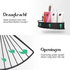 Avint Goods Telescopisch Doucherek Zonder Boren – 4 Laags Badkamerrek Staand – Douche Rek Hoekrek – Zwart -Badkamer Product Winkel 1200x1200 1864