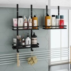 VDN Stainless Doucherek Zonder Boren - Doucherek Zwart - Doucherek Hangend - Badkamer Accessoires - RVS - 2 Laags -Badkamer Product Winkel 1200x1200 1873