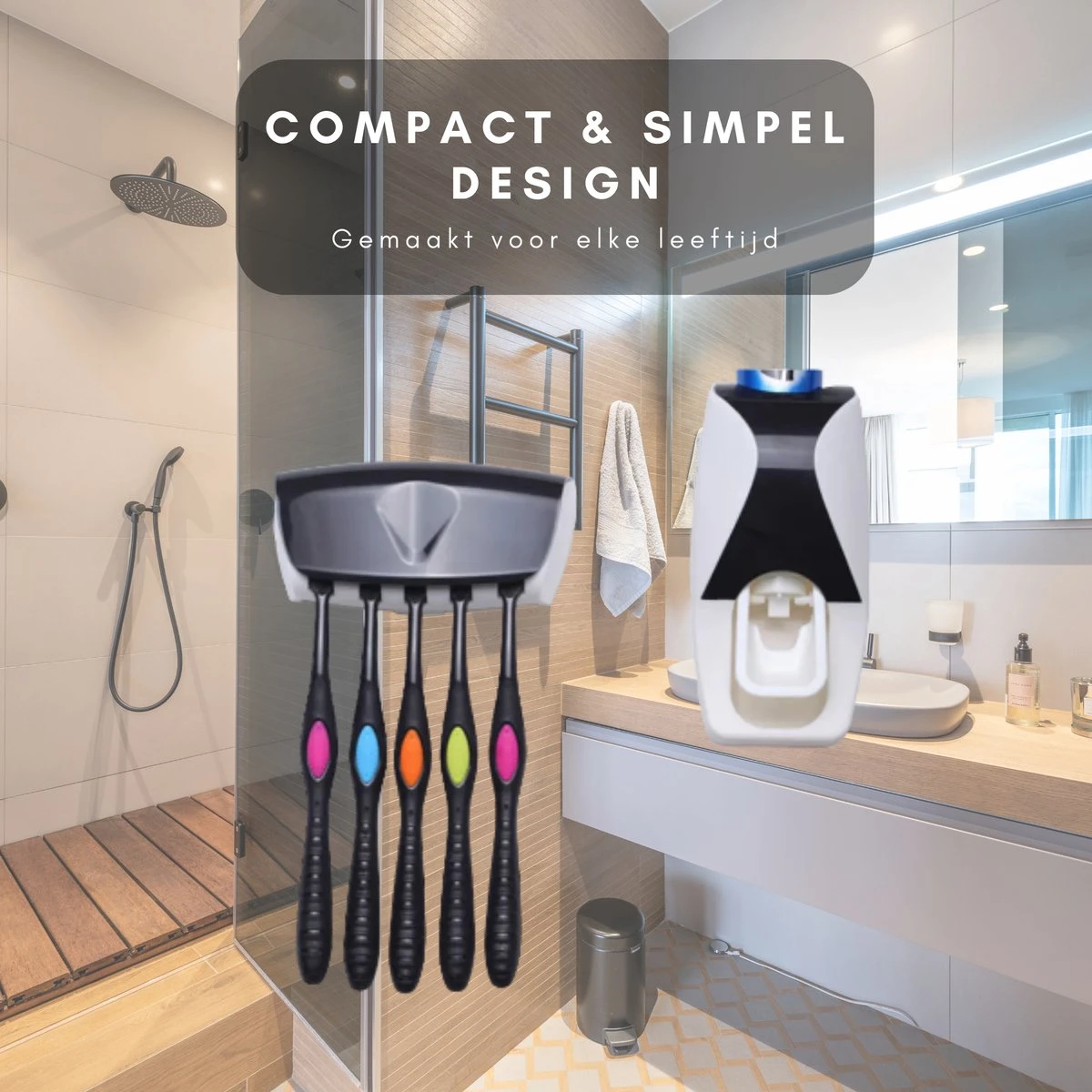 Tandpasta Dispenser - Tandenborstel Houder - Tandpasta Knijper - Tube Knijper - Tandpasta Houder - Geschikt Voor Elektrische Tandenborstel 6 Tandpasta Dispenser - Tandenborstel Houder - Tandpasta Knijper - Tube Knijper - Tandpasta Houder - Geschikt Voor Elektrische Tandenborstel - Afbeelding 4