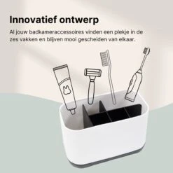 Merkloos Tandenborstelhouder Vrijstaand - Badkamer Organizer Met Lekbak - Badkamer Accessoires - 6 Sorteervakken - Tandenborstel - Wit Met Zwart 12 Merkloos Tandenborstelhouder Vrijstaand - Badkamer Organizer Met Lekbak - Badkamer Accessoires - 6 Sorteervakken - Tandenborstel - Wit Met Zwart -Badkamer Product Winkel 1200x1200 1943