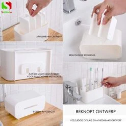Tandenborstelhouder - Wastafelmeubel - Vrijstaand Of Wandgemonteerd - Wit 11 Tandenborstelhouder - Wastafelmeubel - Vrijstaand Of Wandgemonteerd - Wit -Badkamer Product Winkel 1200x1200 1968