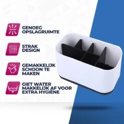 Roegaarden Tandenborstelhouder – Badkamer Organizer – 6 Sorteervakken - Met Lekbak -Wit -Badkamer Product Winkel 1200x1200 1980