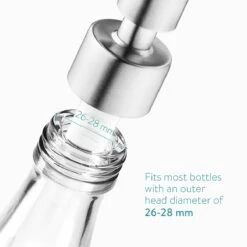 Navaris Roestvrijstalen Zeepdispenserkop Set X2 - Opschroefbare Pompkop Voor Flessen - 22-24 Mm Mondstuk Voor Vloeistof, Lotion - Zilverkleurig -Badkamer Product Winkel 1200x1200 2040