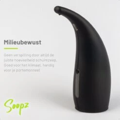 Soopz Black Graphite Classic - Automatische Zeepdispenser - No Touch Sensor - Mat Zwart - 300ml – Zeeppompje -Badkamer Product Winkel 1200x1200 2045