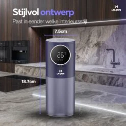 Lavrai - Automatische Zeepdispenser - Zeeppompje - Met LCD Scherm - Opldaadbaar - En Infrarood Sensor 13 Lavrai - Automatische Zeepdispenser - Zeeppompje - Met LCD Scherm - Opldaadbaar - En Infrarood Sensor -Badkamer Product Winkel 1200x1200 2063