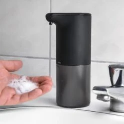 MikaMax Automatische Zeepdispenser - Zeeppompje - Oplaadbaar - Foam Technologie - Infrarood Sensor - Mat Zwart - 350ml -Badkamer Product Winkel 1200x1200 2092
