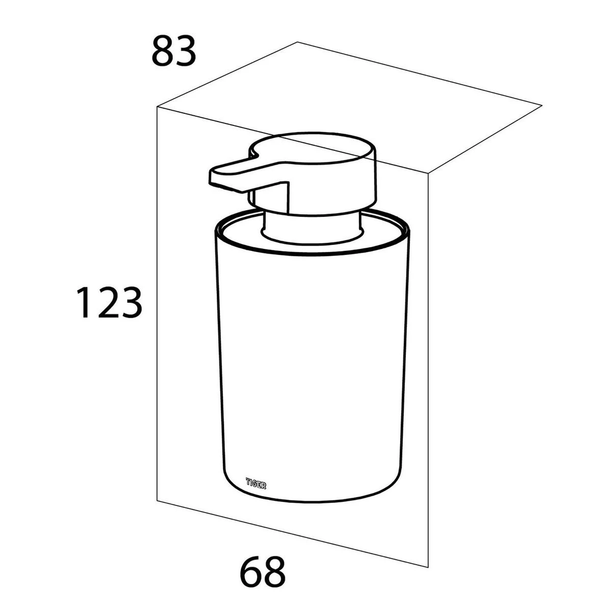 Tiger Urban - Zeepdispenser Vrijstaand - Zwart 7 Tiger Urban - Zeepdispenser Vrijstaand - Zwart - Afbeelding 5