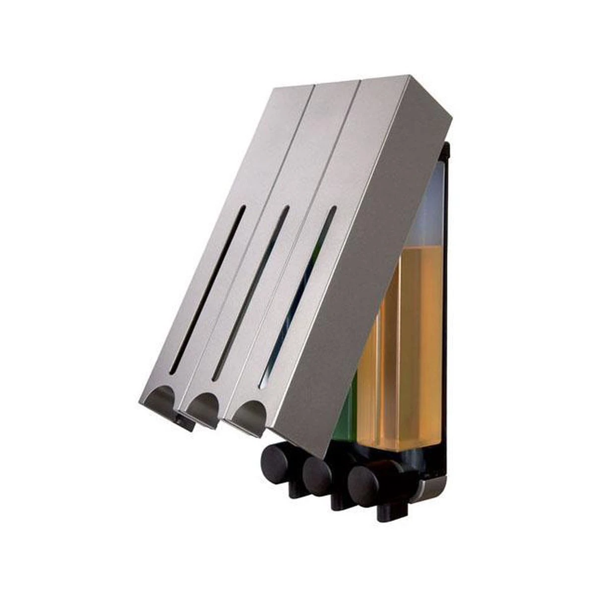 Zeepdispenser - RVS Kleur - 3 Kamer - 3 Reservoirs - 3 X 500ml - Hangend - Wandmontage 5 Zeepdispenser - RVS Kleur - 3 Kamer - 3 Reservoirs - 3 X 500ml - Hangend - Wandmontage - Afbeelding 4