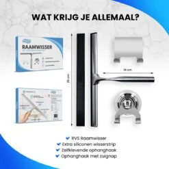 Douchewisser Met Ophangsysteem - Raamwisser - Raamtrekker - RVS - Extra Siliconen Strip -Badkamer Product Winkel 1200x1200 2145
