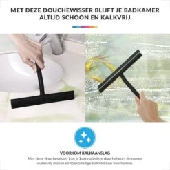 Douchewisser Met Ophanghaak – Trekker Douche – Douchetrekker Voor Badkamer – Raamwisser Douche – Zwart -Badkamer Product Winkel 1200x1200 2146