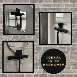 Fienosa Douchewisser Anti Kras Siliconen - Zachte Glashaak - Zwart -Badkamer Product Winkel 1200x1200 2170