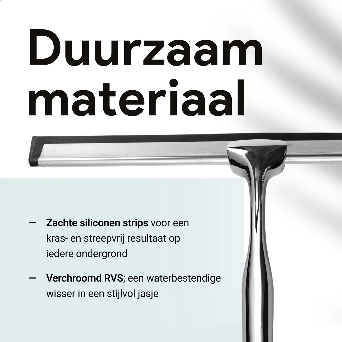 Douchewisser Met Ophanghaak En 2 Extra Strips - Raamwisser Voor Douche - Raamtrekker Chroom 7 Douchewisser Met Ophanghaak En 2 Extra Strips - Raamwisser Voor Douche - Raamtrekker Chroom - Afbeelding 5