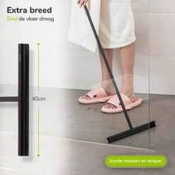 Vloerwisser - RVS - Vloertrekker Met Steel - Badkamer - Douchewisser Zwart - Douchetrekker -Badkamer Product Winkel 1200x1200 2207