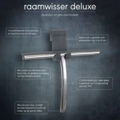 Sealskin Deluxe Raamwisser Inclusief Flexibele Glashaak - RVS Gepolijst -Badkamer Product Winkel 1200x1200 2211