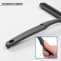 Vannons - Douchewisser Zwart - Douche Trekker Met Zelfklevende Ophanghaak - Met Borstel - Siliconen - Zwart -Badkamer Product Winkel 1200x1200 2233