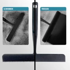 Vannons - Douchewisser Zwart - Douche Trekker Met Zelfklevende Ophanghaak - Met Borstel - Siliconen - Zwart -Badkamer Product Winkel 1200x1200 2236