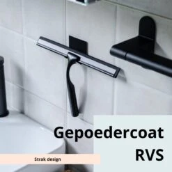 Douchewisser Met Ophanghaak En 2 Extra Strips - Raamwisser Voor Douche - Raamtrekker Zwart -Badkamer Product Winkel 1200x1200 2241