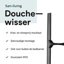 Douchewisser Met Ophanghaak En 2 Extra Strips - Raamwisser Voor Douche - Raamtrekker Zwart -Badkamer Product Winkel 1200x1200 2244