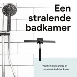 Douchewisser Met Ophanghaak En 2 Extra Strips - Raamwisser Voor Douche - Raamtrekker Zwart -Badkamer Product Winkel 1200x1200 2245