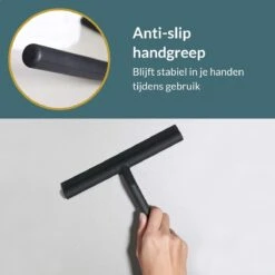 Seaside Originals Luxe Douchewisser Zwart Met Ophangsysteem En Opbergzakje - Raamwisser - Douchetrekker - Raamtrekker - Antislip - Badkamer Accessoires -Badkamer Product Winkel 1200x1200 2261