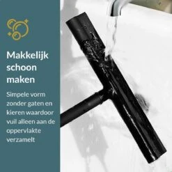 Seaside Originals Luxe Douchewisser Zwart Met Ophangsysteem En Opbergzakje - Raamwisser - Douchetrekker - Raamtrekker - Antislip - Badkamer Accessoires -Badkamer Product Winkel 1200x1200 2262