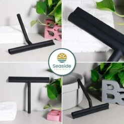 Seaside Originals Luxe Douchewisser Zwart Met Ophangsysteem En Opbergzakje - Raamwisser - Douchetrekker - Raamtrekker - Antislip - Badkamer Accessoires -Badkamer Product Winkel 1200x1200 2263