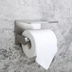 Toiletrolhouder RVS Kleur Met Telefoonhouder - Wc-rol Houder - Mobiele Telefoonhouder - Bevestigen Zonder Boren Toiletrolhouders Met Planchet -Badkamer Product Winkel 1200x1200 228