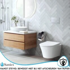 Sanics Toiletrolhouder Zwart Met Klep - WC Rolhouder RVS Inclusief Montage Set - Closetrolhouder -Badkamer Product Winkel 1200x1200 239