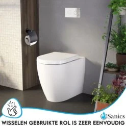 Sanics Toiletrolhouder Zwart Met Klep - WC Rolhouder RVS Inclusief Montage Set - Closetrolhouder -Badkamer Product Winkel 1200x1200 240