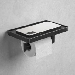 SaniRay Toiletrolhouder Met Telefoonhouder - Toiletrolhouder Met Planchet Voor Telefoon - Kunststof - WC Rolhouder Met Plankje Voor Telefoon. -Badkamer Product Winkel 1200x1200 26