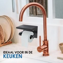 Toiletrolhouder Met Telefoonhouder - Zelfklevend / Boren / Zonder Boren - Incl. Handdoekhaakjes - WC Rolhouder - Zwart 21 Toiletrolhouder Met Telefoonhouder - Zelfklevend / Boren / Zonder Boren - Incl. Handdoekhaakjes - WC Rolhouder - Zwart -Badkamer Product Winkel 1200x1200 263
