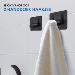 Toiletrolhouder Met Telefoonhouder - Zelfklevend / Boren / Zonder Boren - Incl. Handdoekhaakjes - WC Rolhouder - Zwart 27 Toiletrolhouder Met Telefoonhouder - Zelfklevend / Boren / Zonder Boren - Incl. Handdoekhaakjes - WC Rolhouder - Zwart -Badkamer Product Winkel 1200x1200 268