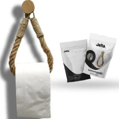 Jelta Toiletrolhouder Zonder Boren- Wc Rolhouder - Zuignap - Zelfklevend - Hout En Touw -Badkamer Product Winkel 1200x1200 274