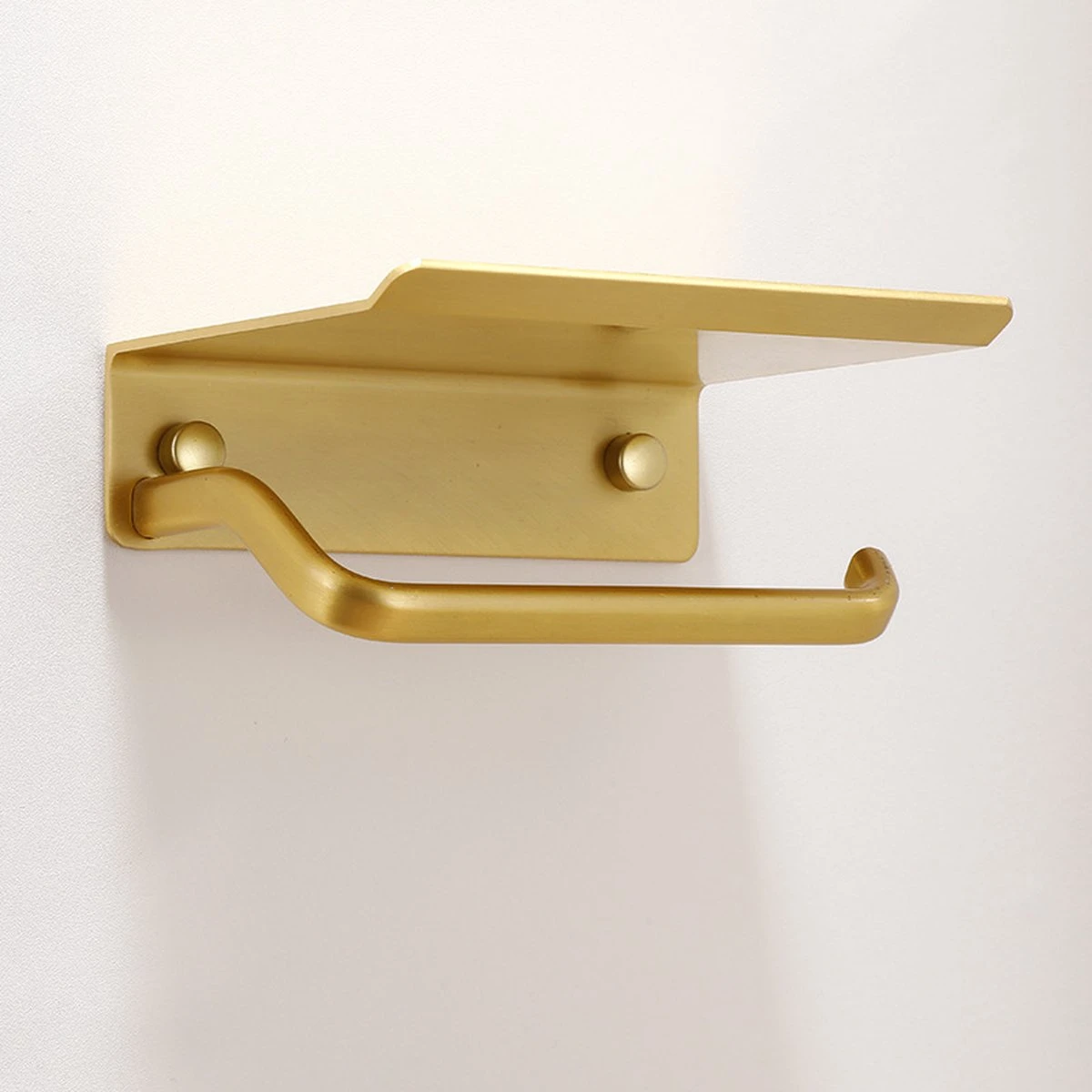 Lopoleis WC Rolhouder RVS – Goud – Toiletrolhouder – Zelfklevend – WC-Rolhouder Zonder Boren – Toiletrolhouder Met Plankje – WC Rolhouder Goud – Badkamer Accessoires 5 Lopoleis WC Rolhouder RVS – Goud – Toiletrolhouder – Zelfklevend – WC-Rolhouder Zonder Boren – Toiletrolhouder Met Plankje – WC Rolhouder Goud – Badkamer Accessoires - Afbeelding 3