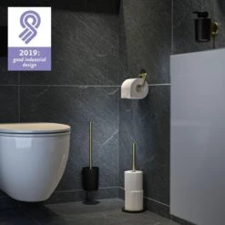 Tiger Tune - Toiletrolhouder Zonder Klep - Messing Geborsteld / Zwart 18 Tiger Tune - Toiletrolhouder Zonder Klep - Messing Geborsteld / Zwart -Badkamer Product Winkel 1200x1200 286