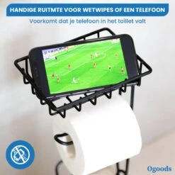 Ogoods Praktische WC Rolhouder – RVS Toiletrolhouder Staand – Rolhouder – Zonder Boren - Toiletrolstandaard - Zwart 11 Ogoods Praktische WC Rolhouder – RVS Toiletrolhouder Staand – Rolhouder – Zonder Boren - Toiletrolstandaard - Zwart -Badkamer Product Winkel 1200x1200 291
