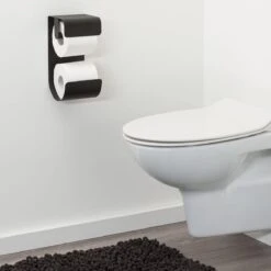Sealskin Brix - Toiletrolhouder Dubbel - Zwart 16 Sealskin Brix - Toiletrolhouder Dubbel - Zwart -Badkamer Product Winkel 1200x1200 297