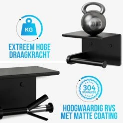 Strex WC Rolhouder Met Plankje - Zwart - Zelfklevend / Boren / Zonder Boren - Toiletrolhouder - WC Papier Houder 14 Strex WC Rolhouder Met Plankje - Zwart - Zelfklevend / Boren / Zonder Boren - Toiletrolhouder - WC Papier Houder -Badkamer Product Winkel 1200x1200 3