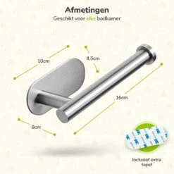 Toiletrolhouder Zonder Boren - Zilver - RVS WC Rolhouder Zelfklevend 17 Toiletrolhouder Zonder Boren - Zilver - RVS WC Rolhouder Zelfklevend -Badkamer Product Winkel 1200x1200 313