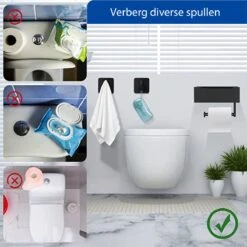 STARMAN WC Rolhouder - Toiletrolhouder Zwart - Badkamer Accessoires - WC Papier Houder 12 STARMAN WC Rolhouder - Toiletrolhouder Zwart - Badkamer Accessoires - WC Papier Houder -Badkamer Product Winkel 1200x1200 316