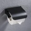 Toiletrolhouder - Wc Rolhouder - Zwart - RVS - Met Klep - Schroeven -Badkamer Product Winkel 1200x1200 319