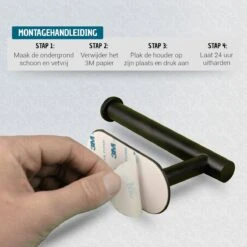 Vannons - Toiletrolhouder - WC Rolhouder Zwart Zonder Boren - Zelfklevend - WC Rol Houder RVS - Zwart 18 Vannons - Toiletrolhouder - WC Rolhouder Zwart Zonder Boren - Zelfklevend - WC Rol Houder RVS - Zwart -Badkamer Product Winkel 1200x1200 32